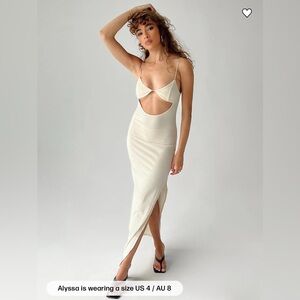 Princess Polly Haden White Cut-Out Maxi Dress